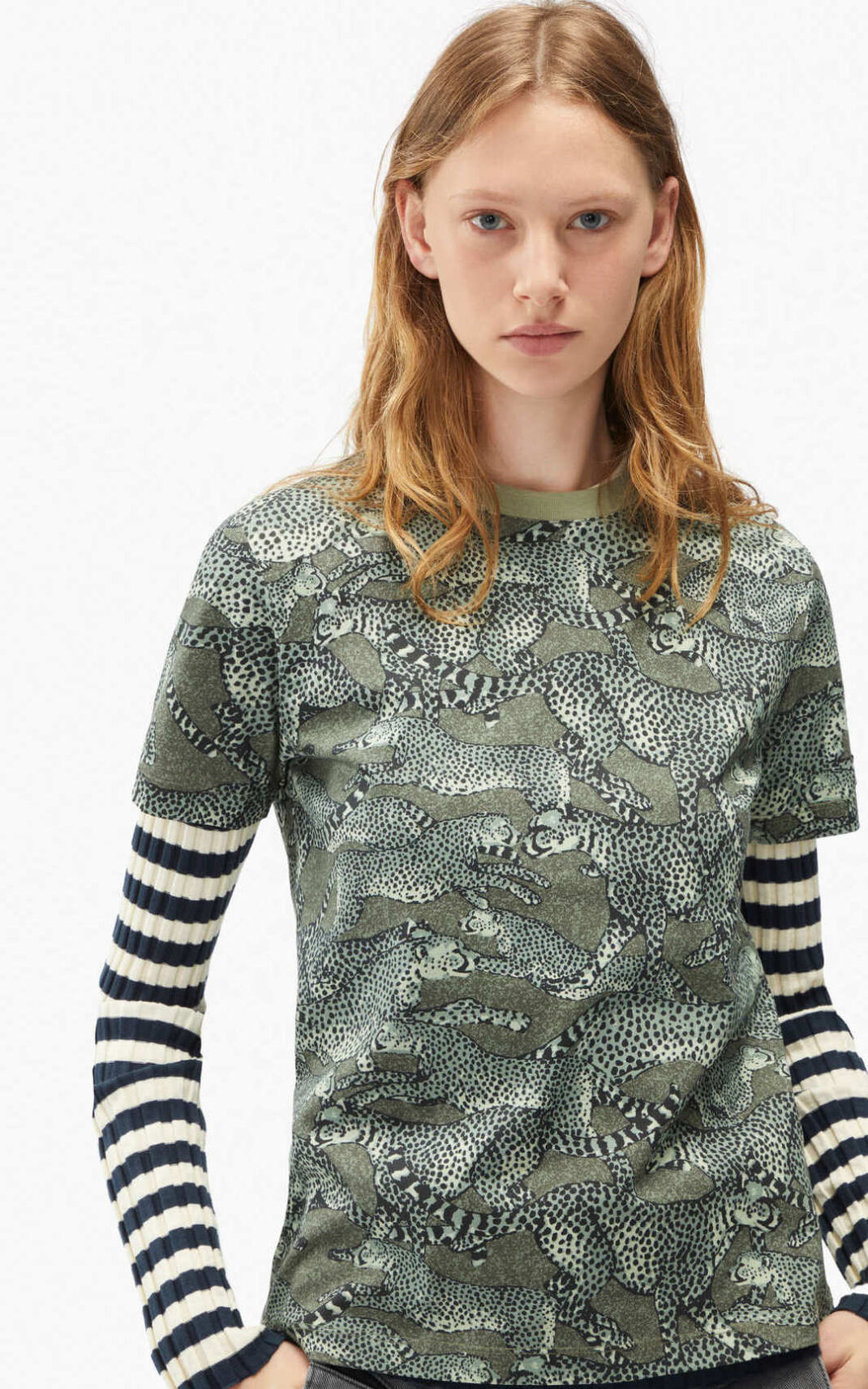 Camiseta Kenzo Archive loose fitting Feminino - Luz Verdes | 059JEZAHL